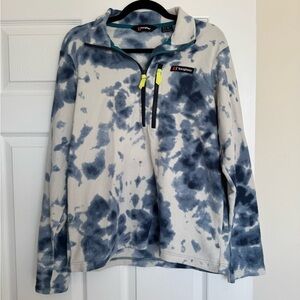 Berghaus 1/4 zip fleece in tie die print